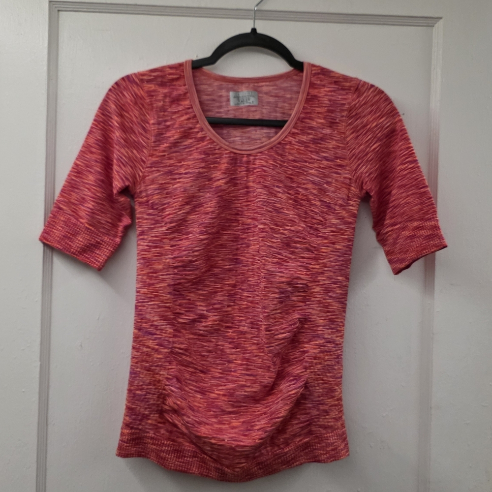 Athleta Stride Seamless Half Sleeve Top | Size Small | Pink Heather EUC